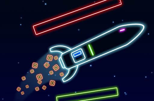 neon rocket game