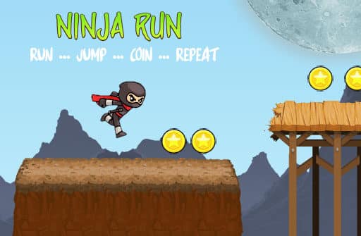 ninja run fullscreen running game