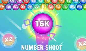 number shoot Dino Eggs Bubble Shooter