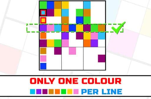 only 1 color per line