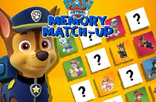 paw patrol memory match up