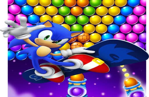 play sonic bubble shooter games