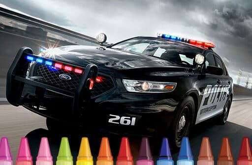 police cars coloring