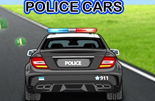 police cars driving