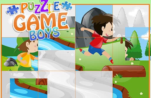 puzzle game boys cartoon