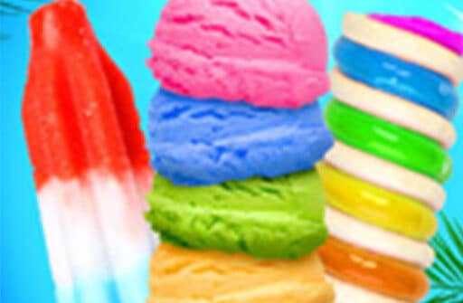 rainbow ice cream and popsicles icy dessert make