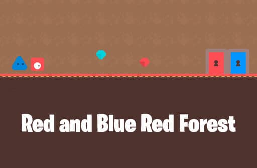 red and blue red forest