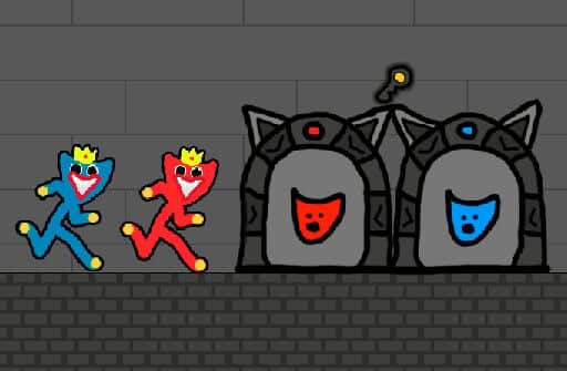 red and blue stickman huggy 2