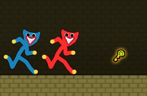 red and blue stickman huggy