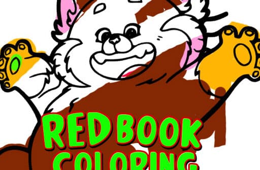 red coloring book