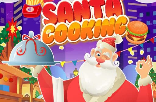 santa cooking