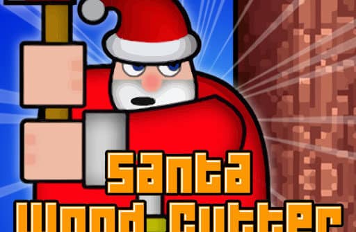 santa wood cutter