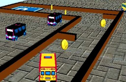 school bus 3d parking