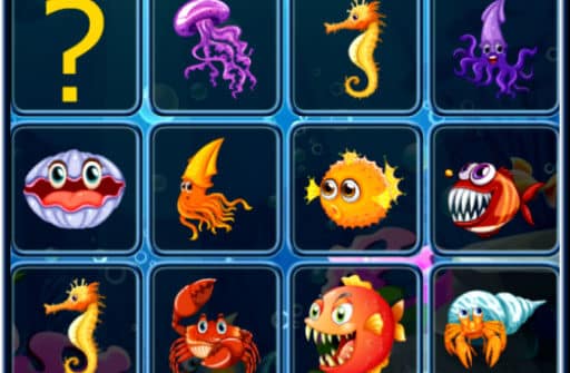 sea creatures cards match