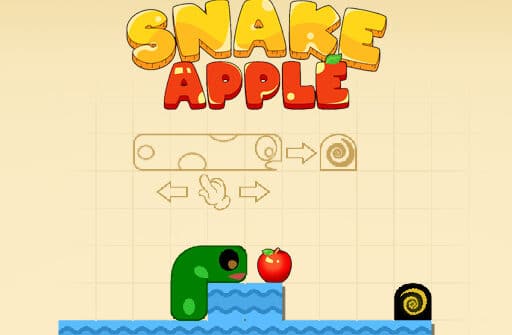 snake and apple