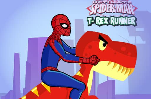 spiderman t rex runner