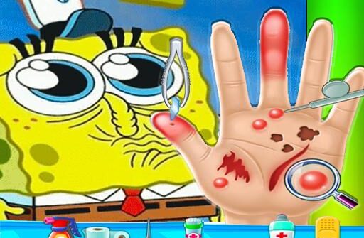 spongebob hand doctor game online hospital surge