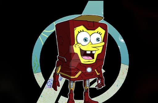 spongebob iron man