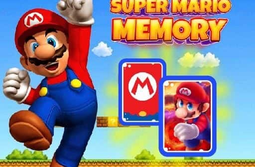 super mario card matching puzzle