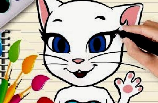 talking angela coloring book