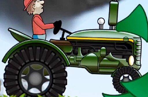 tractor driving hill climb 2d