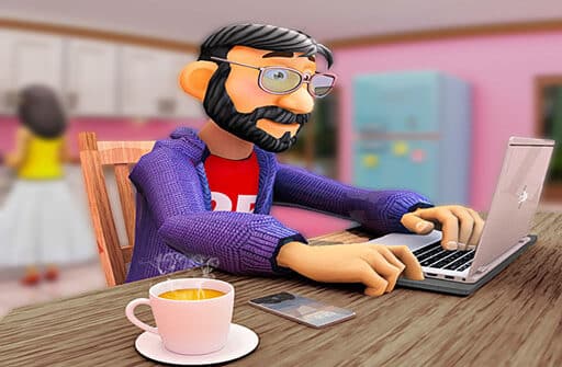 virtual work online from home simulator