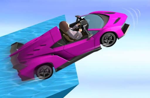 water surfer car stunt