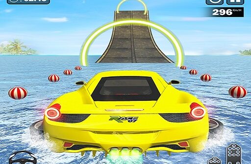 water surfing car stunt games car driving games