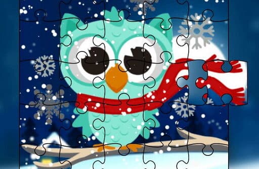 winter snowy owls jigsaw