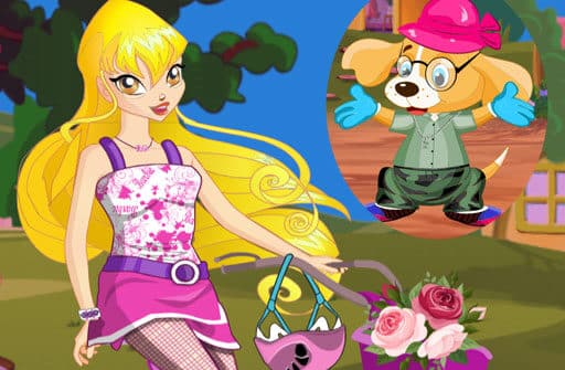 winx stella and puppy