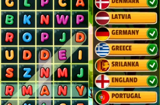 word search countries